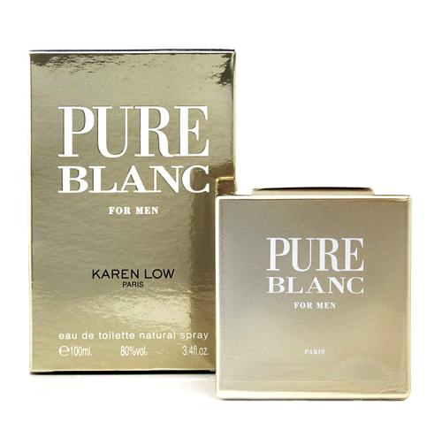 Pure Blanc by Karen Low, 3.4 oz EDT Spray for Men