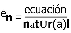 Ecuación Natural